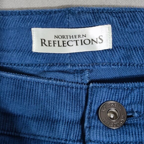 Northern Reflections corduroy pants women's size 10 blue straight leg ankle crop - Picture 5 of 11